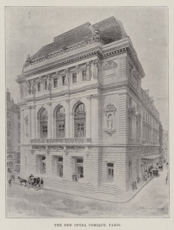 The New Opera Comique, Paris (gravering) af English School