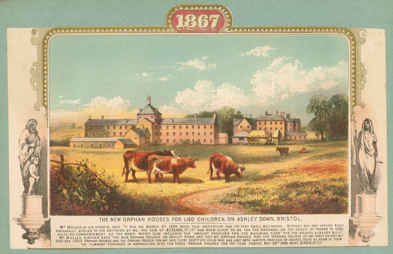 The New Orphan Houses for 1.150 Children, på Ashley Down, Bristol af English School