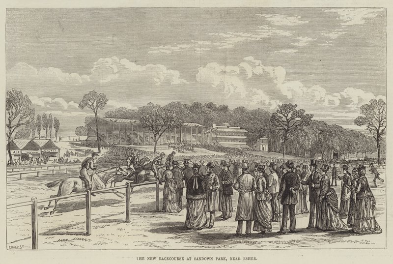 The New Racecourse i Sandown Park, nær Esher (gravering) af English School