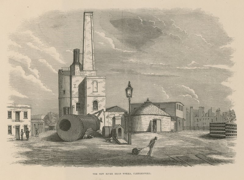 The New River Head Works, Clerkenwell, London af English School