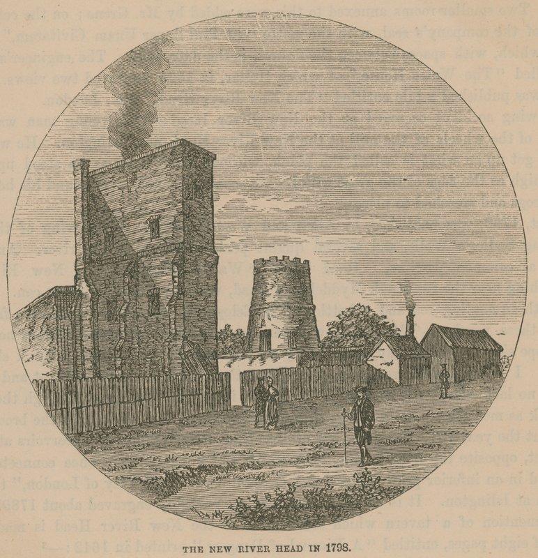 The New River Head i 1798 af English School