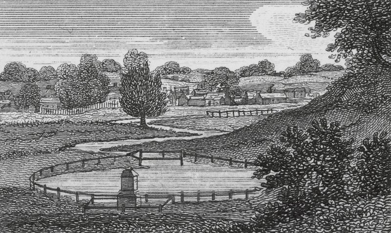 Den nye flod, Hertfordshire (kobberstik) af English School