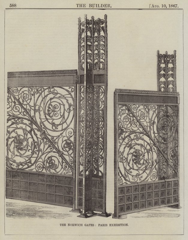 Norwich Gates, Paris-udstillingen (gravering) af English School
