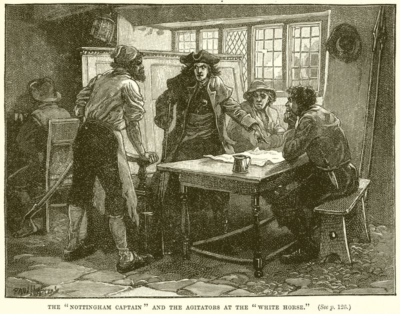 Nottingham-kaptajnen og agitatorerne ved den hvide hest af English School