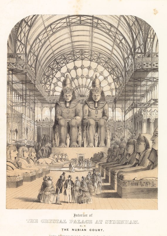 Den nubiske domstol ved Crystal Palace i Sydenham af English School