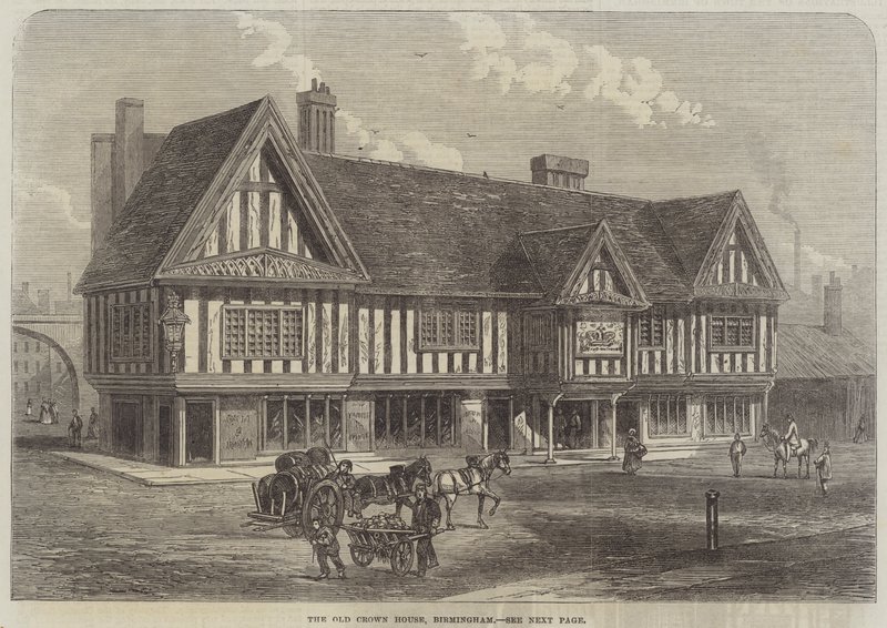 The Old Crown House, Birmingham (gravering) af English School
