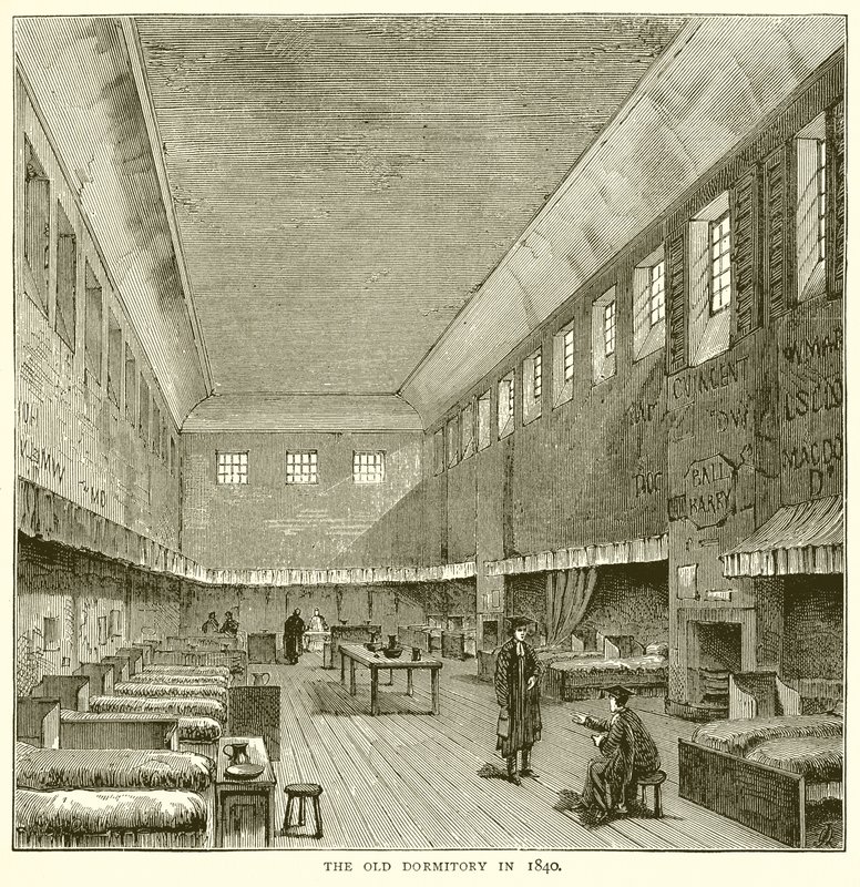 Den gamle sovesal i 1840 af English School