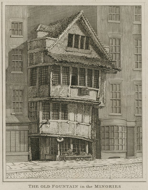 The Old Fountain in the Minories, London af English School