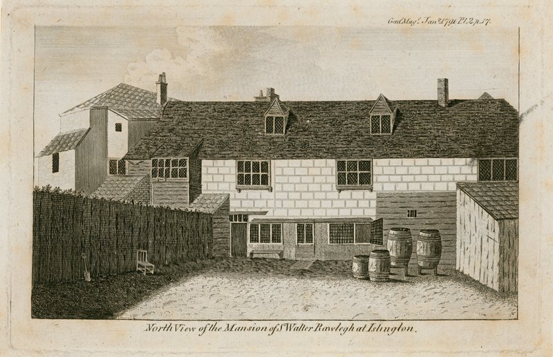 The Old Pied Bull (bagerst), Sir Walter Raleighs hus af English School