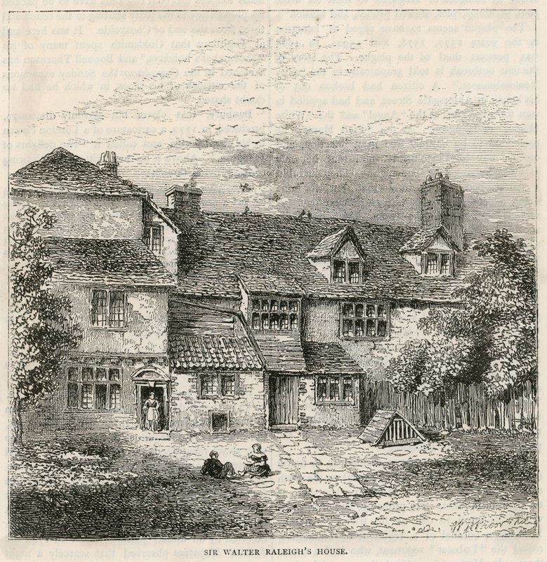 The Old Pied Bull (bagerst), Sir Walter Raleighs hus af English School