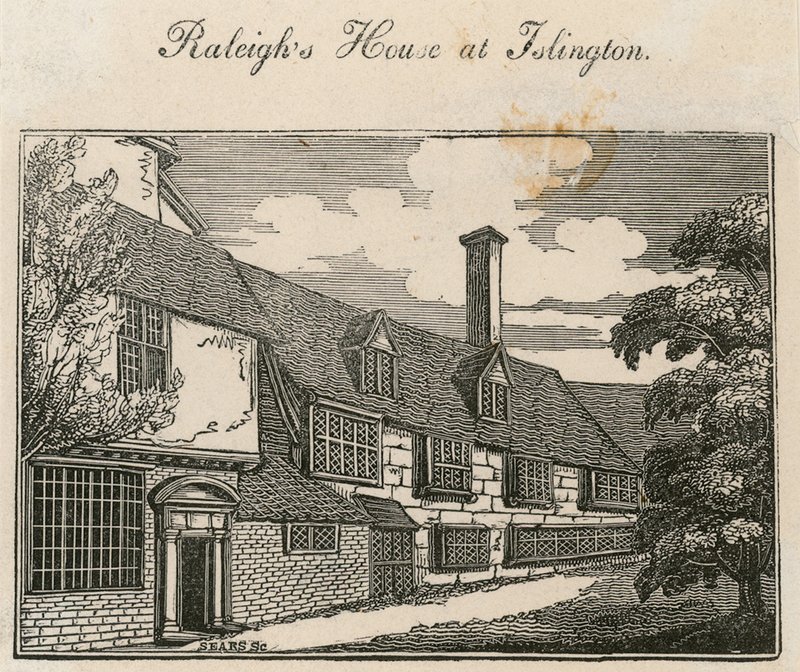 The Old Pied Bull (bagerst), Sir Walter Raleighs hus af English School