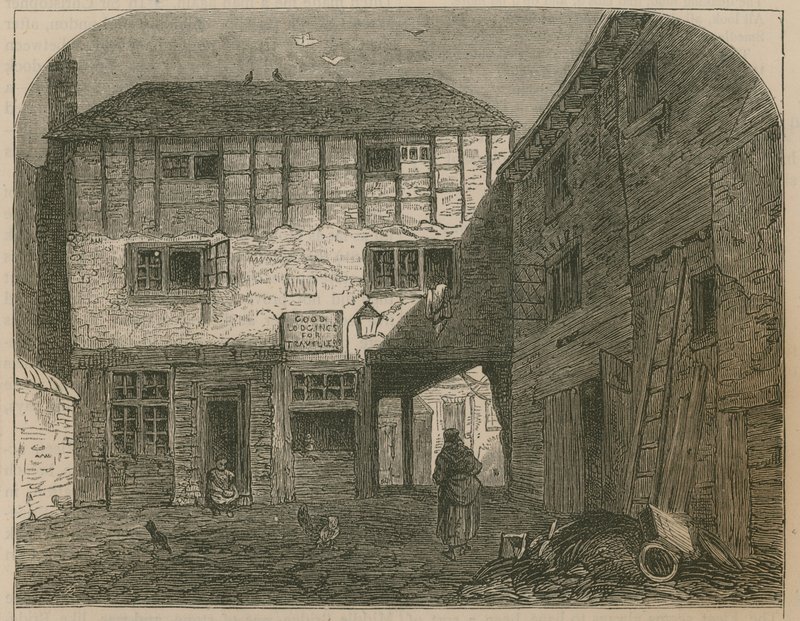 Den gamle røde løve, forfra af English School