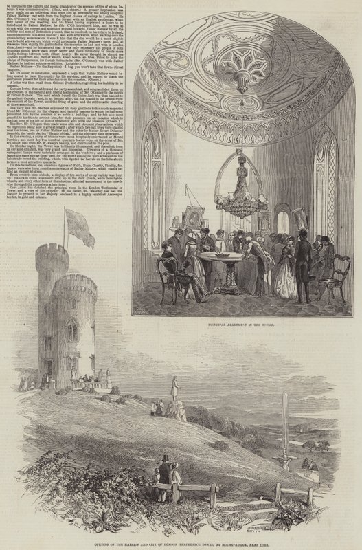 Åbningen af Mathew og City of London Temperance Tower (gravering) af English School