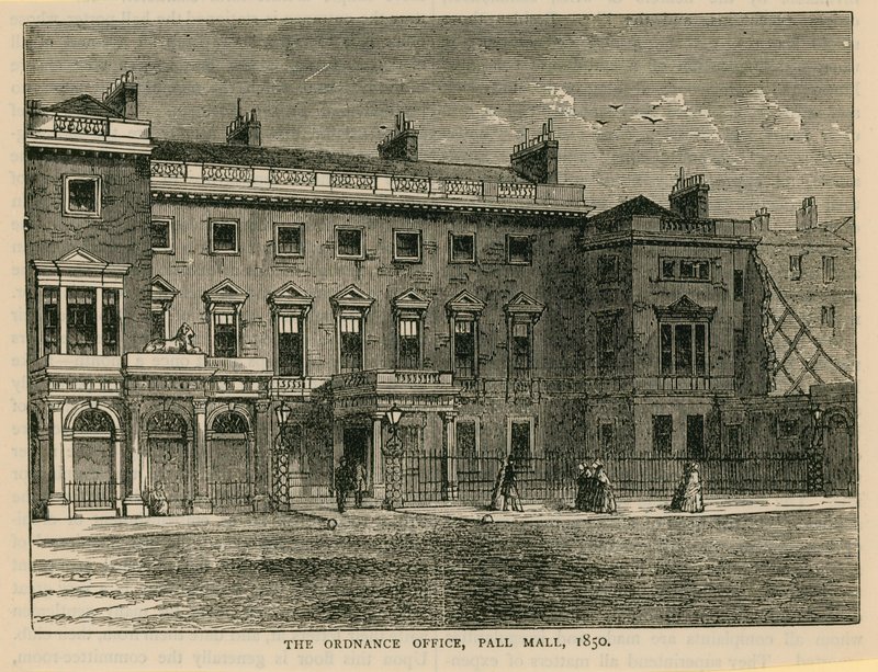 Ordnance Office, Pall Mall, 1850 af English School