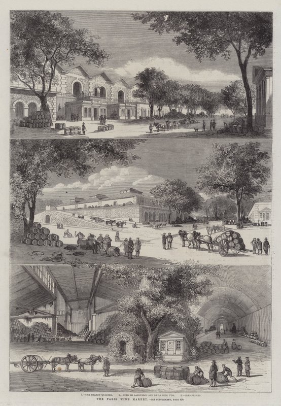 Paris vinmarked (gravering) af English School