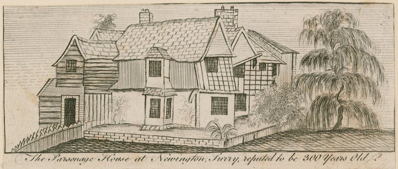 Præstehuset i Newington, Surrey, der er kendt for at være 300 år gammelt af English School