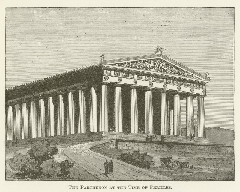 Parthenon på Perikles tid af English School