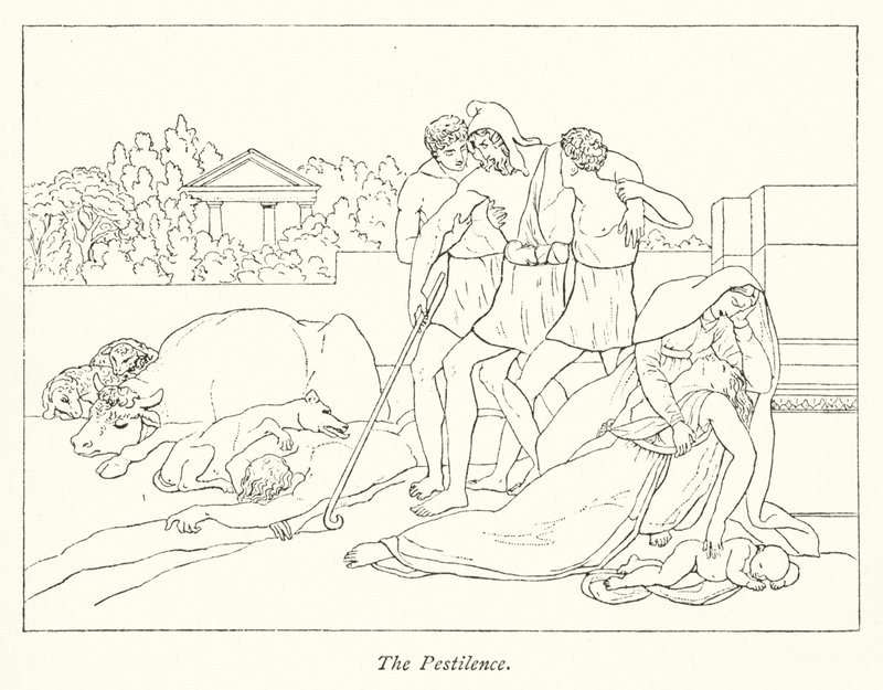 Pestilensen (litho) af English School