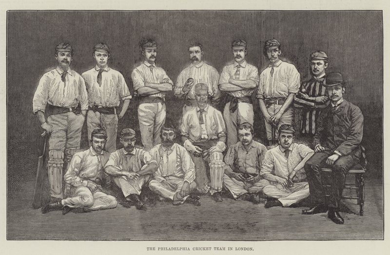 Philadelphia Cricket Team i London (gravering) af English School