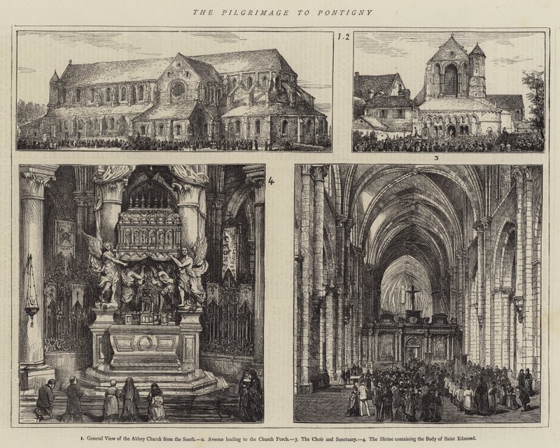 Pilgrimsrejsen til Pontigny (gravering) af English School