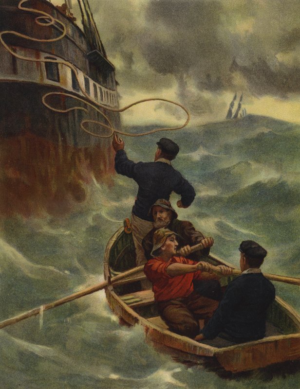 Lodsbåden (chromolitho) af English School