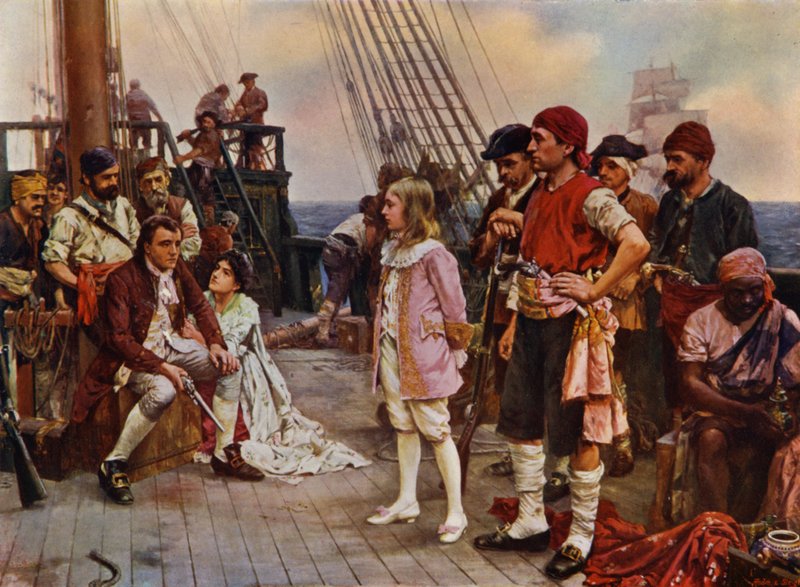Piratens pris (farve litho) af English School