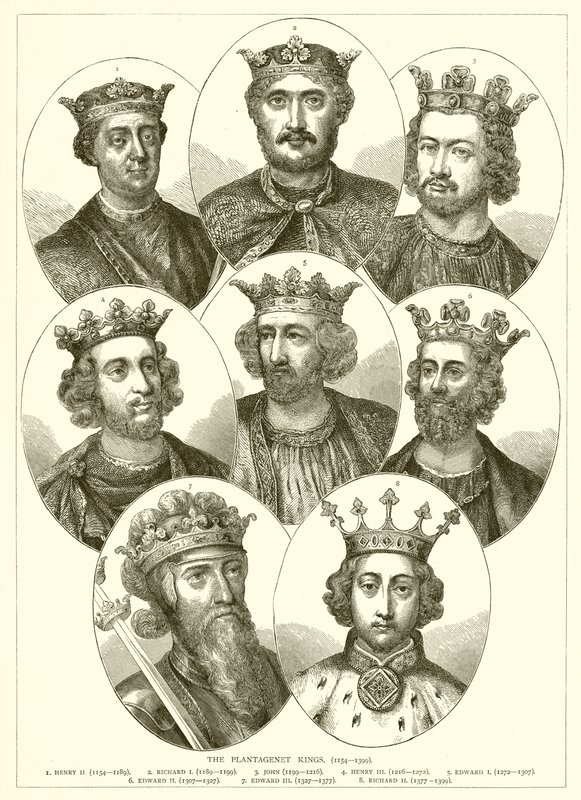 Plantagenet Kings. (1154--1399) af English School