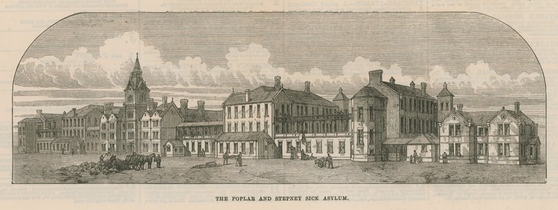 The Poplar and Stepney Sick Asylum at Bromley by Bow af English School