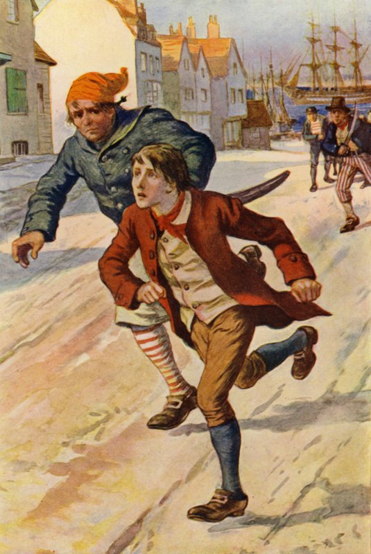 The Press-Gang (farve litho) af English School