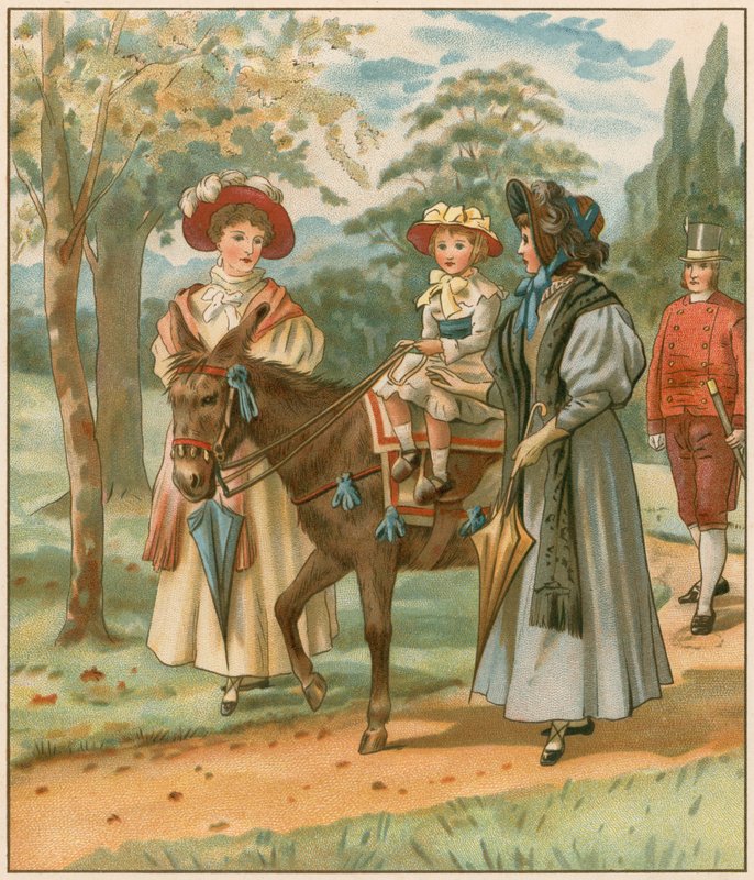 Prinsesse Victoria rider i Kensington Gardens af English School