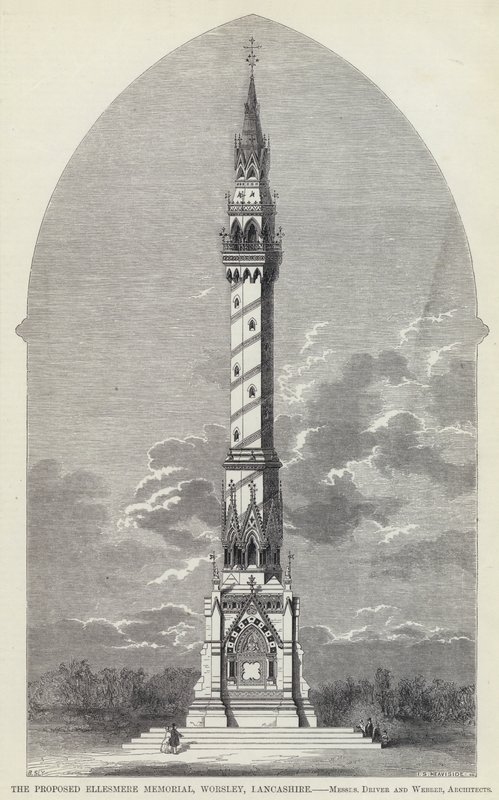 The Proposed Ellesmere Memorial, Worsley, Lancashire (gravering) af English School
