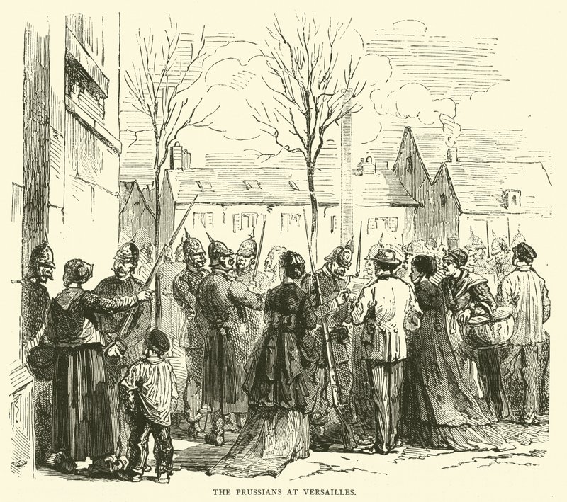 Preusserne i Versailles, januar 1871 af English School