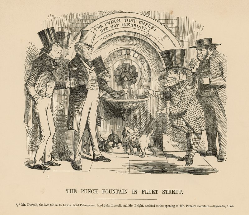 The Punch Fountain i Fleet Street af English School