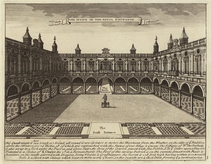 Quadrangle på indersiden af Royal Exchange af English School