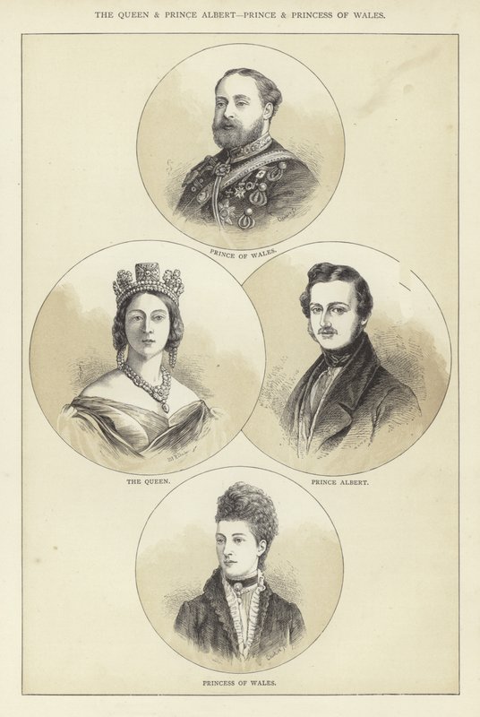 Dronningen og Prins Albert, Prins og Prinsesse af Wales af English School