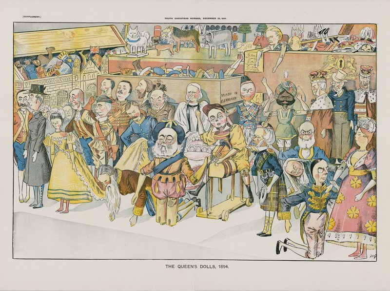 Queens Dolls. 1894 af English School