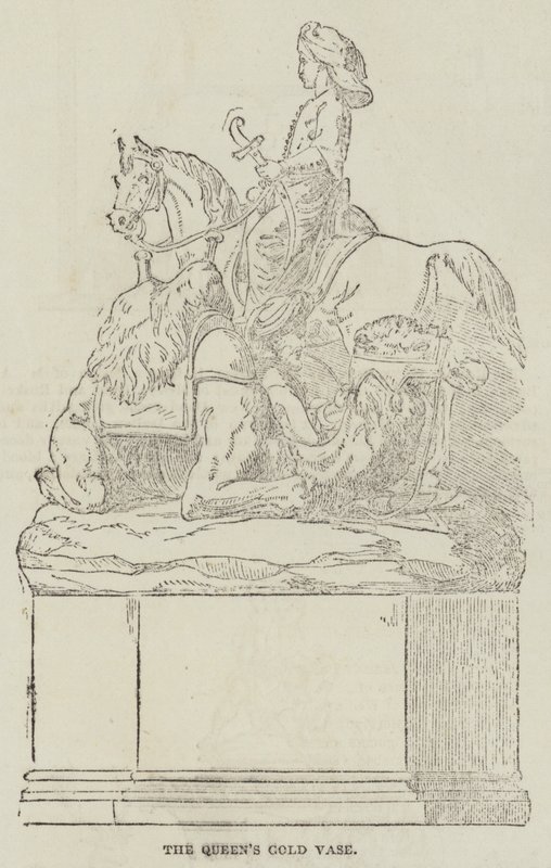 Dronningens guldvase (gravering) af English School