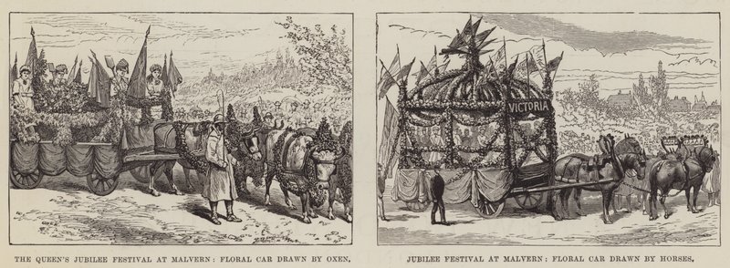 Dronningens jubilæumsfestival i Malvern (gravering) af English School