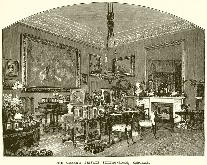The Queens Private Sitting-Room, Osborne af English School