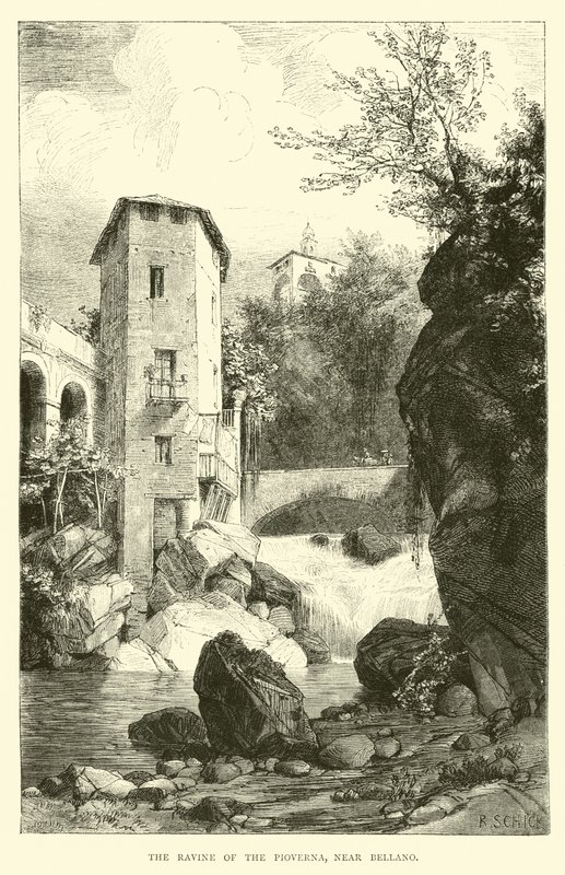 Pioverna-kløften, nær Bellano af English School