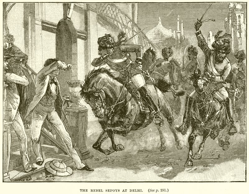 Rebel Sepoys i Delhi af English School