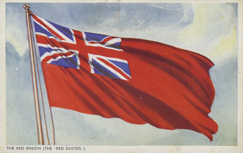 The Red Ensign (farvelitografi) af English School