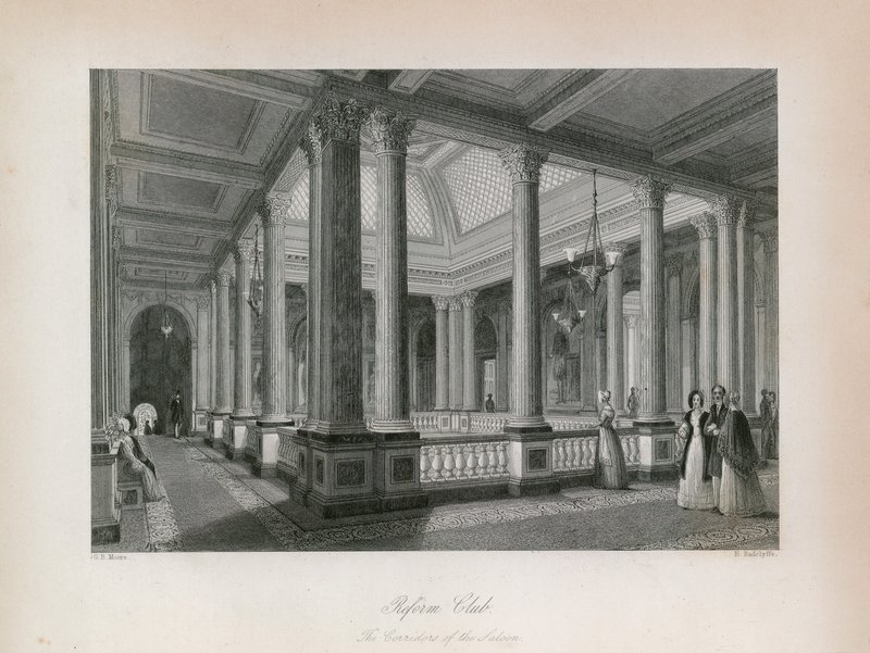 Reformklubben, Saloonens korridorer af English School