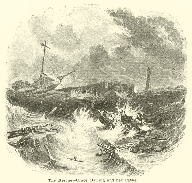 Redningen, Grace Darling og hendes far af English School