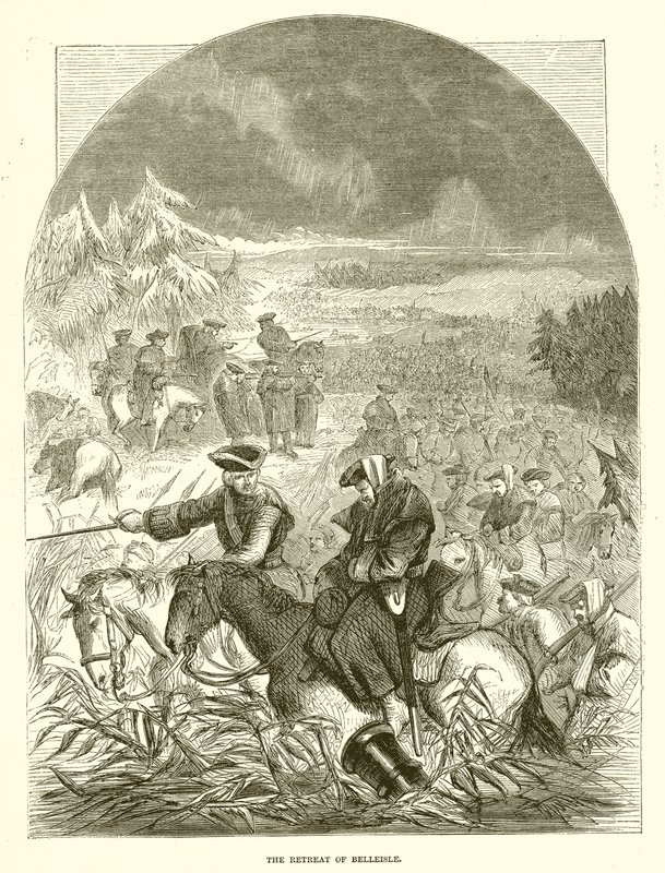 The Retreat of Belleisle af English School