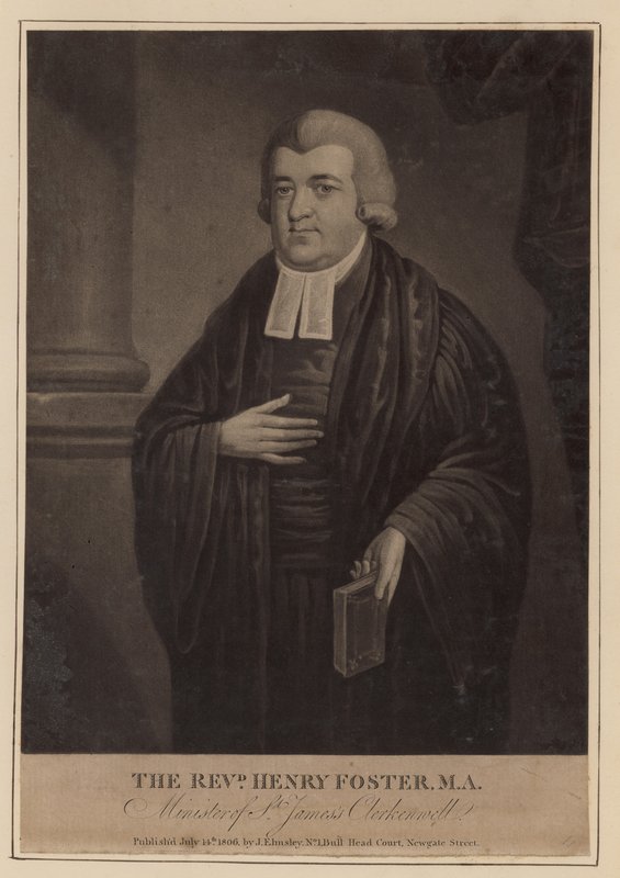 Pastor Henry Foster, minister for St. James, Clerkenwell af English School