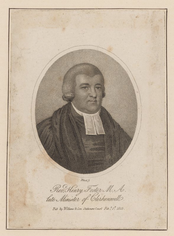 Pastor Henry Foster, afdøde minister i Clerkenwell af English School