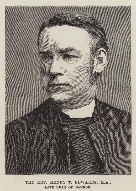 Pastor Henry T Edwards, MA, afdøde dekan af Bangor (gravering) af English School