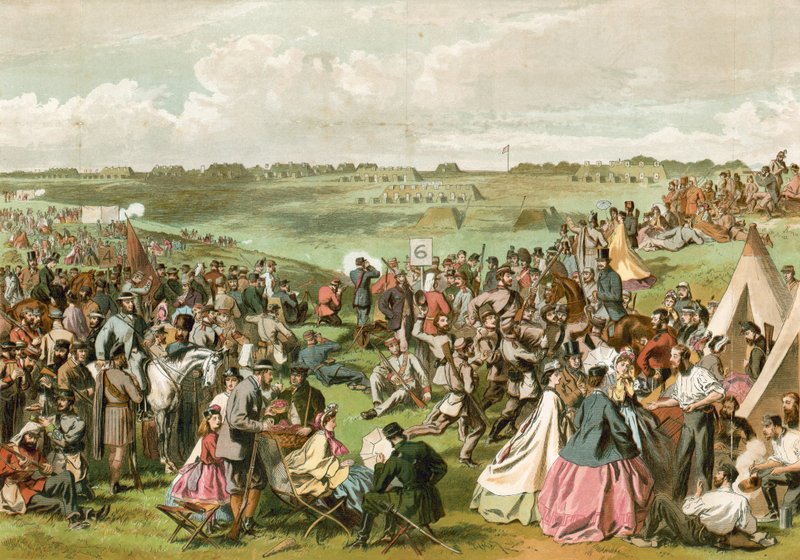 Riflekonkurrencen, Wimbledon, 1864 af English School