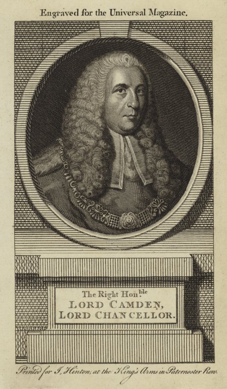 Den ærede lord Camden, lordkansler af English School